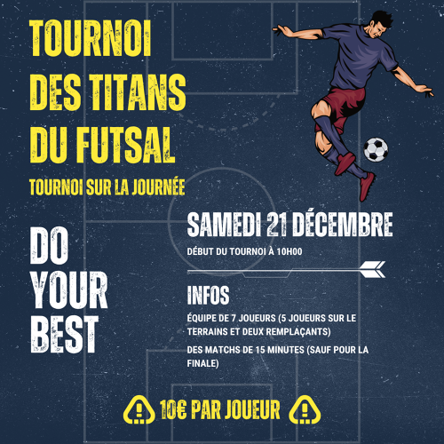 Événement Tournoi des Titans du Futsal